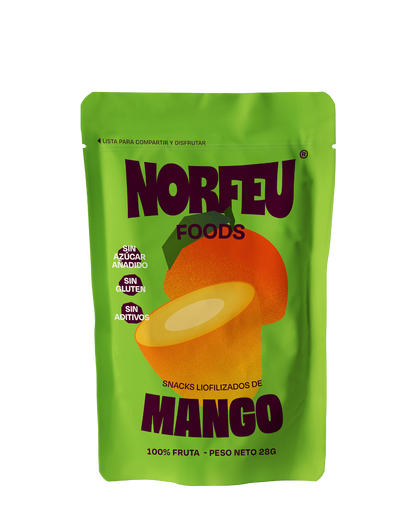 Snack individual de mango liofilizado Norfeu Foods