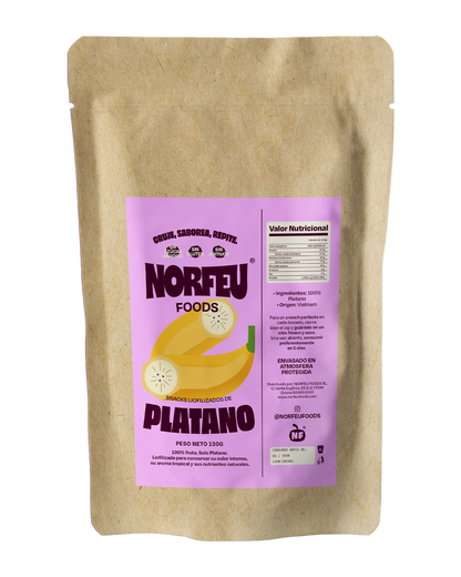 Snack familiar de plátano liofilizado Norfeu Foods