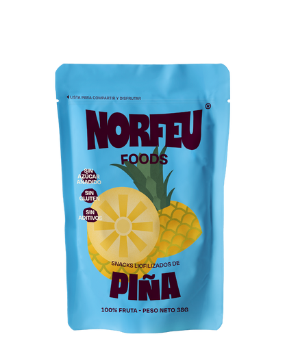 Snack individual de piña liofilizada Norfeu Foods